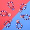 1024Pcs 4th of July Crafts Independence Day Craft Kit Patriotic Beads and American Flag Charms for Jewelry Making Red White Blue Pony Beads Star Beads and Wooden Pendant for DIY Bracelet Making Supply